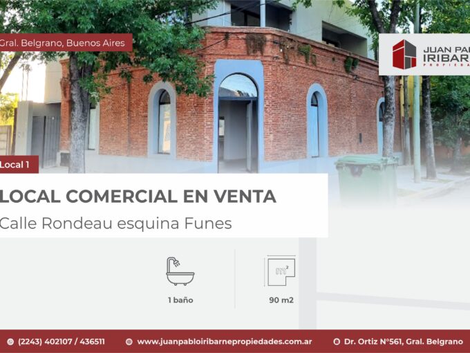 Local Comercial en Calle Rondeau esquina Funes.